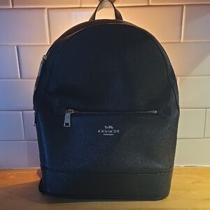 Coach Black Saffiano Leather Backpack